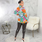 Casual Digital Printing Multi-Color Women Shirt Bella Mia
