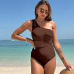 Sexy Swimsuit Women Sports One Shoulder Mesh Bikini Swimsuit Bella Mia