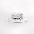 Fashion Style Spring/Summer Weaving Hollow Hand-Knitted Panama Vacation Wide Brim Straw Hat Sun Protection Sun Shade Outing Beach Hat Luxlife Brands