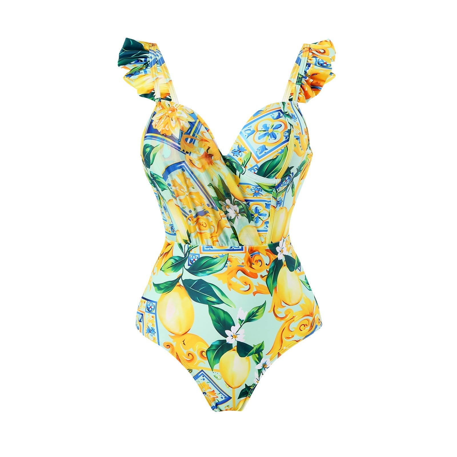 Siamese Conservative Flying Edge Covering Belly Thin Sexy Skirt Swimsuit Women Wrap Skirt Set Bella Mia