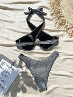 Women Seperated Swimwear Sexy Bronzing Steel Bracket Bikini Swimsuit Bikini Bella Mia