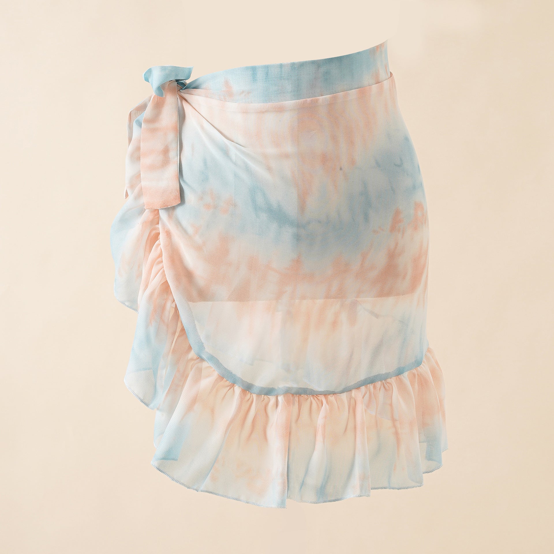 Bikini Sunscreen Chiffon Beach Skirt Leaf Printed Swimsuit Fishtail Skirt Bella Mia