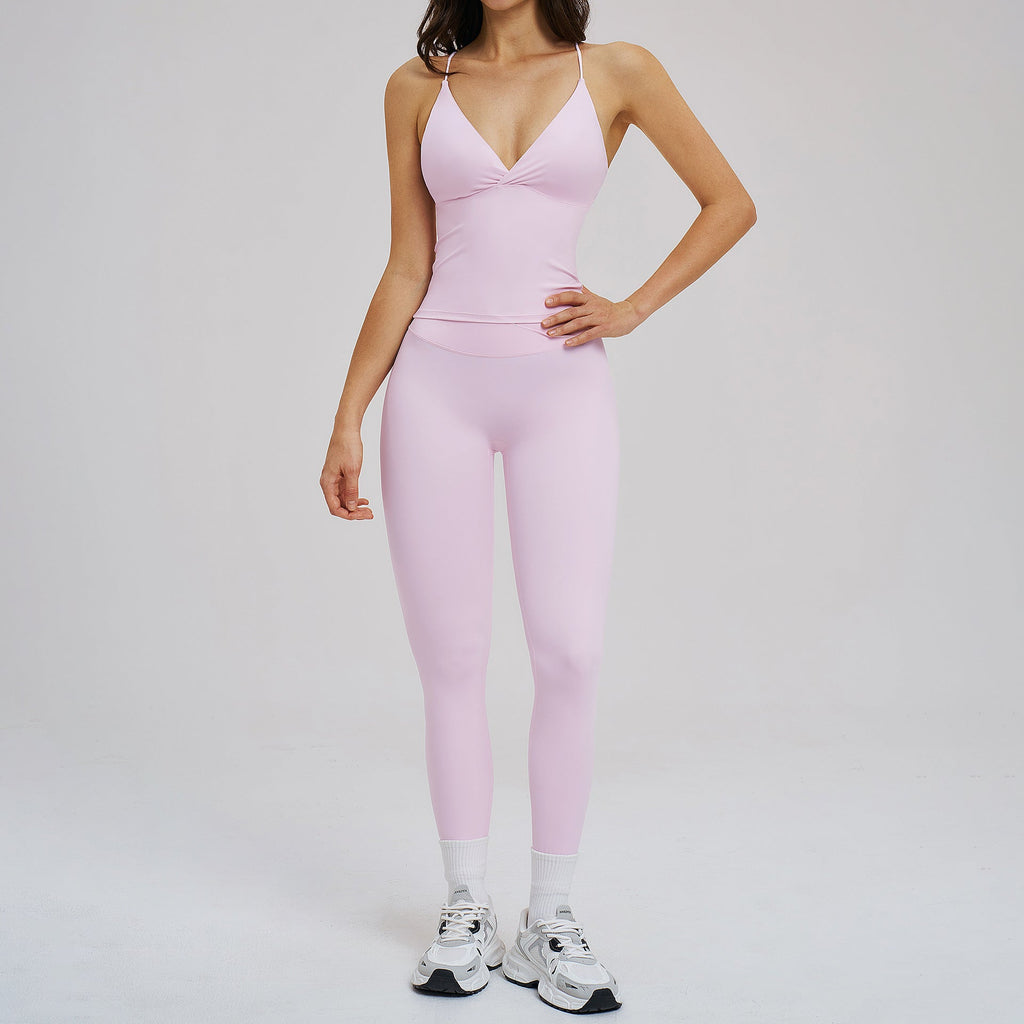 Brushed Sports Tight Back Running Sports Casual Suit Outdoor Riding Yoga Two Piece Sets Bella Mia