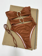 One Piece Swimsuit for Women Bikini Lady Sexy Solid Color Swimwear Bikini Bella Mia