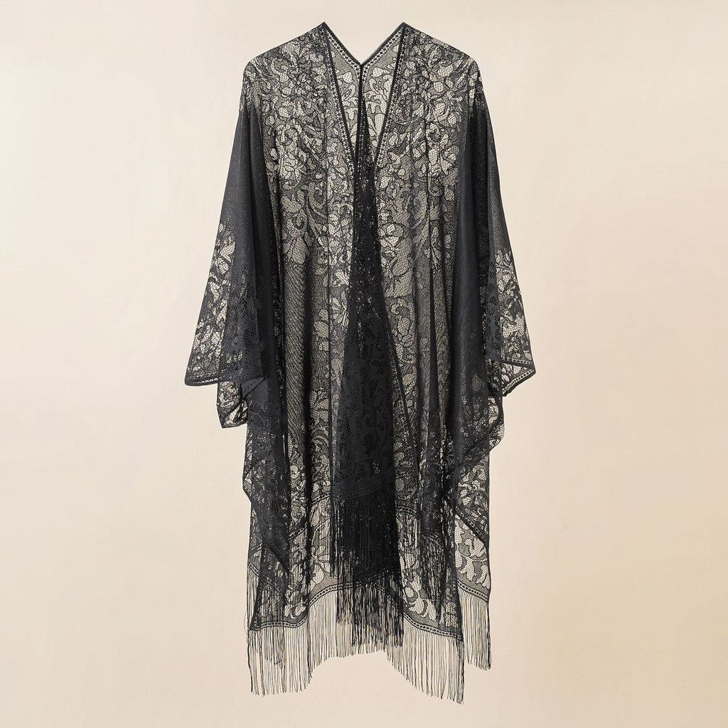 Lace Large Shawl Leaky Lace Cardigan Sun Protection Clothing Beach Cover Up Sun Protection Shawl Bella Mia