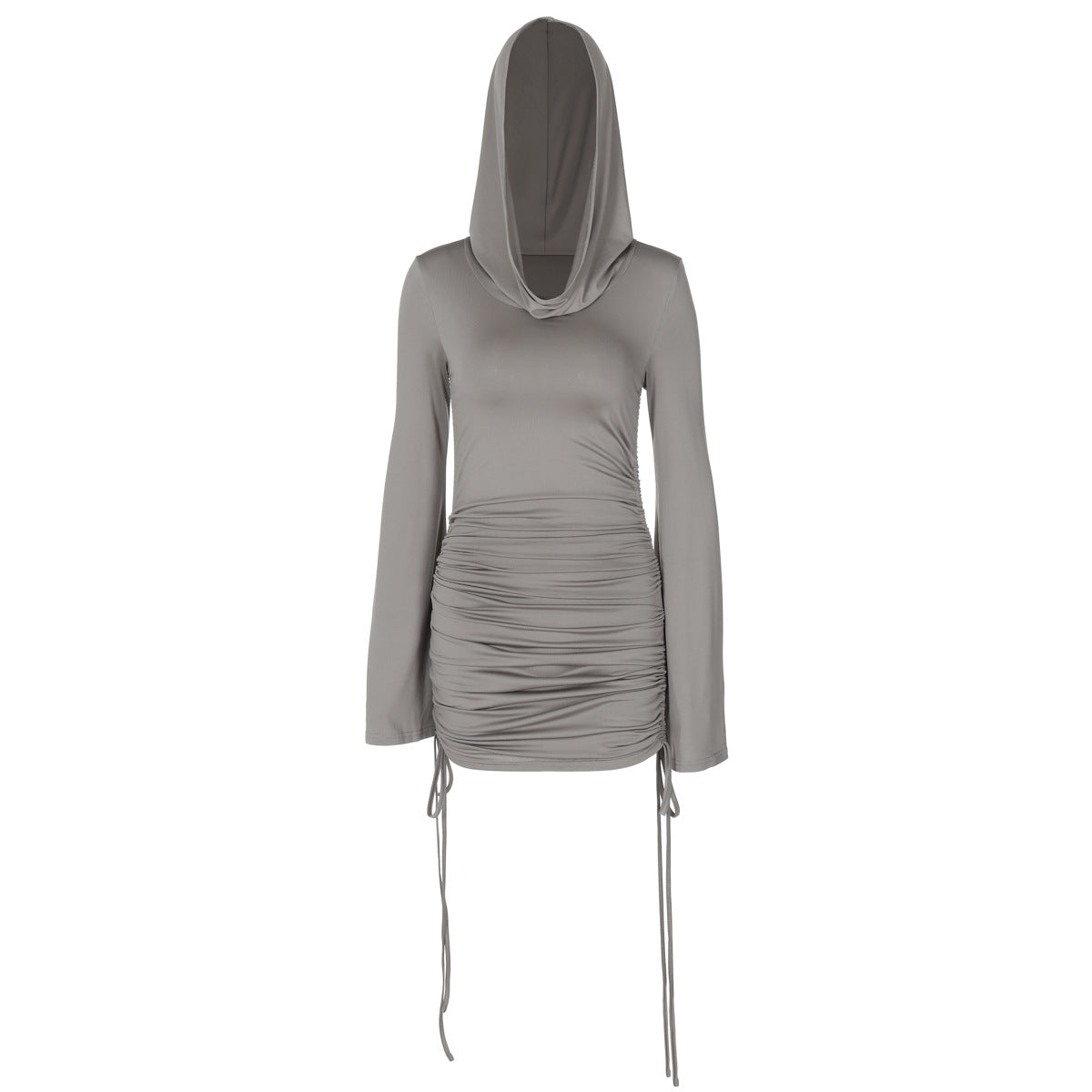 Women Clothing Autumn Sexy Slim Fit Drawstring Hooded Hip Bag Dress Women Bella Mia