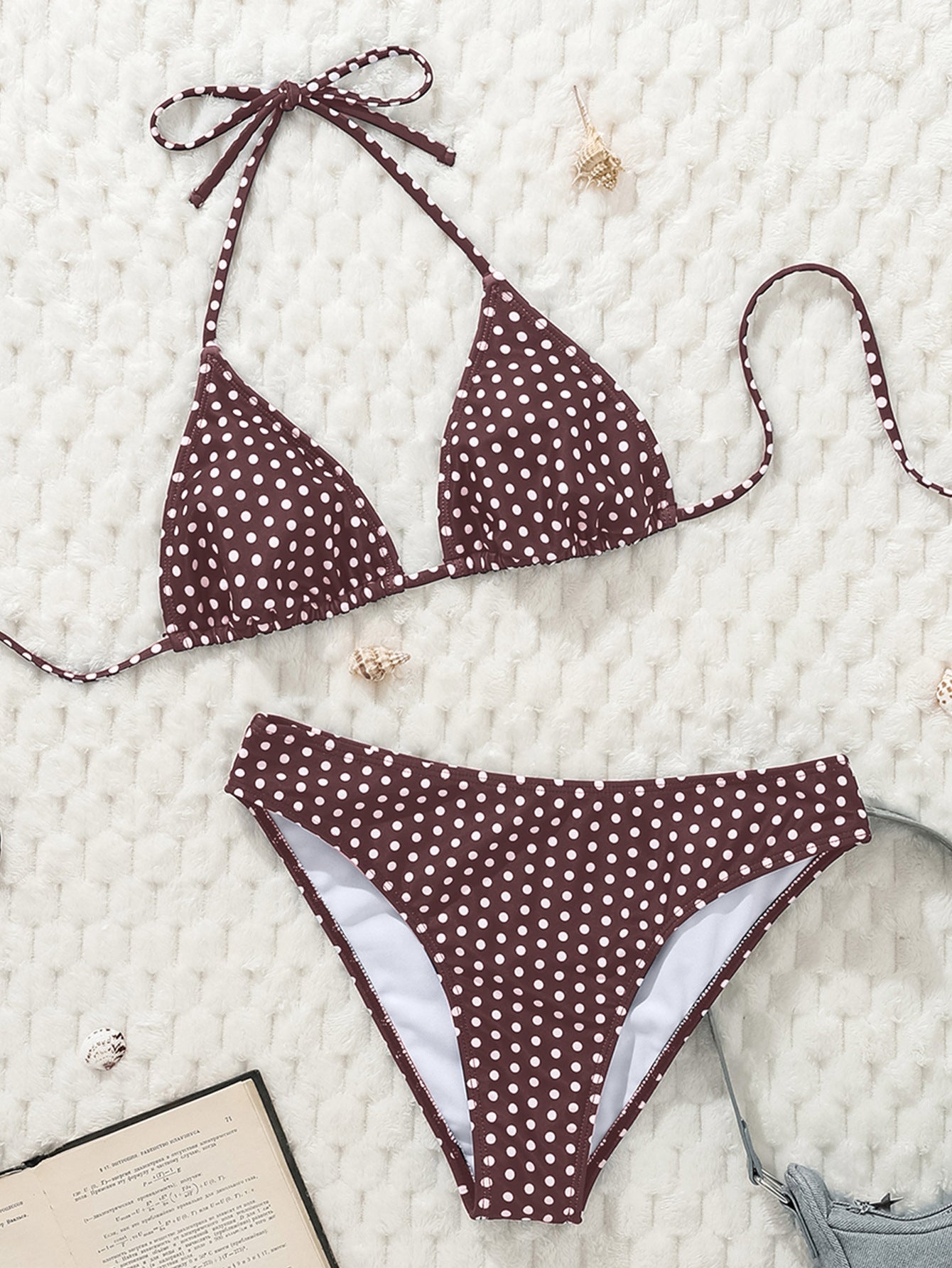 Bikini Polka Dot Printed Sexy Strap Split Swimsuit Spring Vacation Bikini