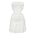 Backless Dress Sexy Trend Lace Splicing Sling Cropped Outfit Short Dress Bella Mia