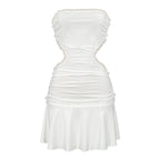 Backless Dress Sexy Trend Lace Splicing Sling Cropped Outfit Short Dress Bella Mia