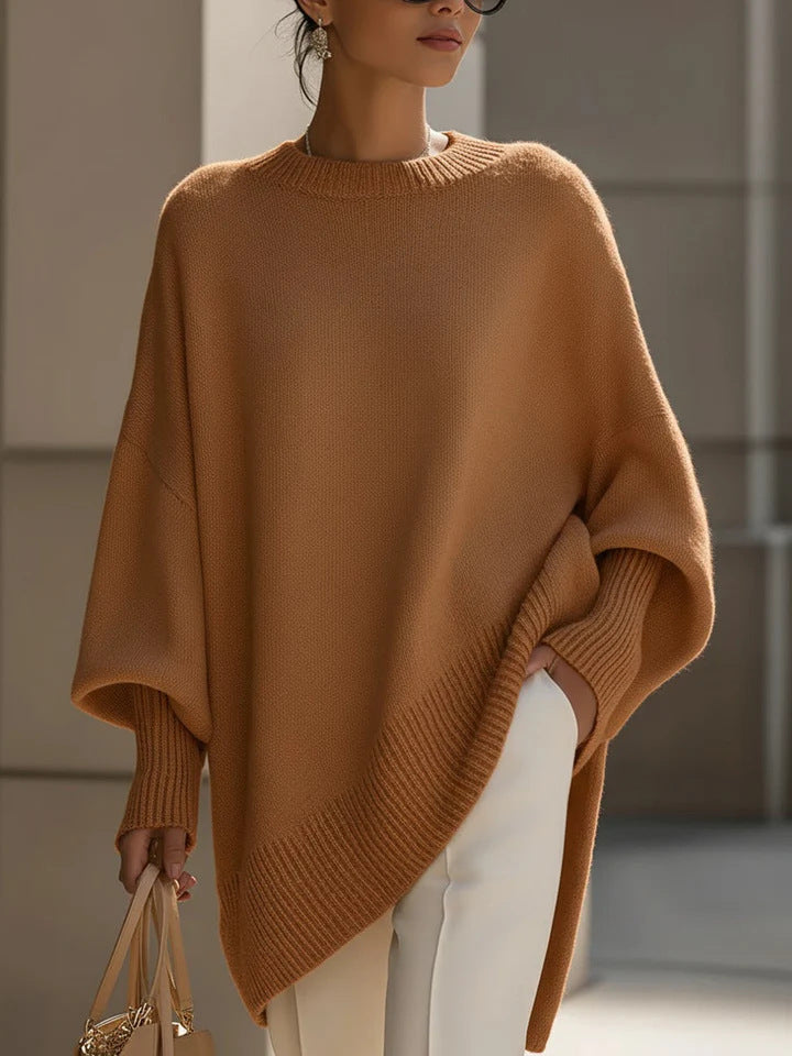 Autumn Winter round Neck Pullover Sweater Women Loose Lazy Solid Color Women Sweater Bella Mia