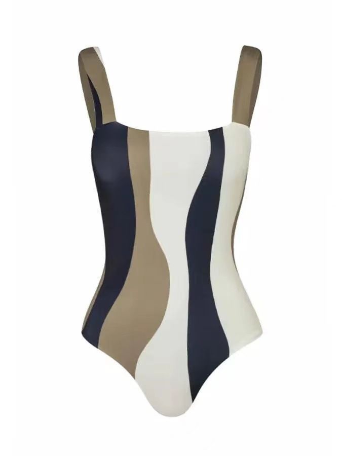 One Piece Bikini Swimsuit Women Conservative Sunscreen Gauze Skirt Seaside Vacation Spring Bathing Suit Suit Bella Mia