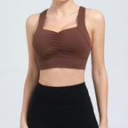 Autumn Sand Nude Feel Yoga Vest Beauty Back Quick Drying High Strength Underwear Sports Running Fitness Sports Bra Bella Mia
