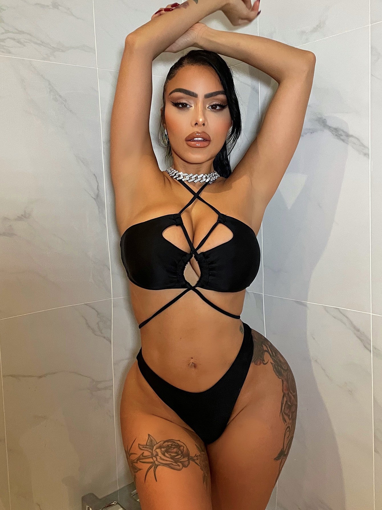 Swimsuit Bikini Solid Color Sexy Bikini Women Seperated Swimwear Triangle Bikini Bella Mia