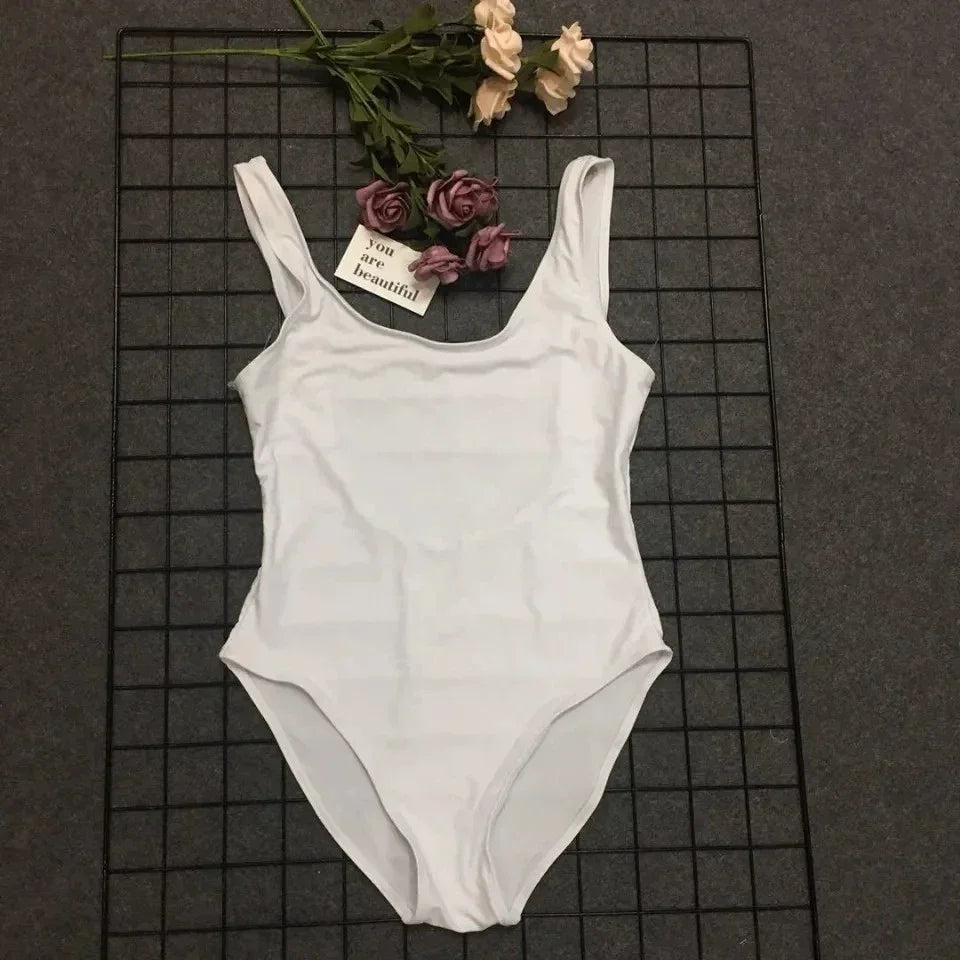 Fashion Hot Spring Sexy Women's One-Piece Swimming Suit No Chest Pad Plus Size Triangle Private Water One-Piece Swimsuit Bikini