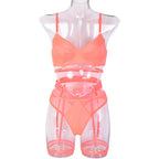 Sexy Match Sets Complex Heavy Craft Underwear Mesh Splicing Tape Leg Ring Bella Mia