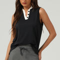Sports Casual Sleeveless Vest Top V neck Color Block Yoga Breathable Loose T shirt Slimming Workout Clothes Bella Mia