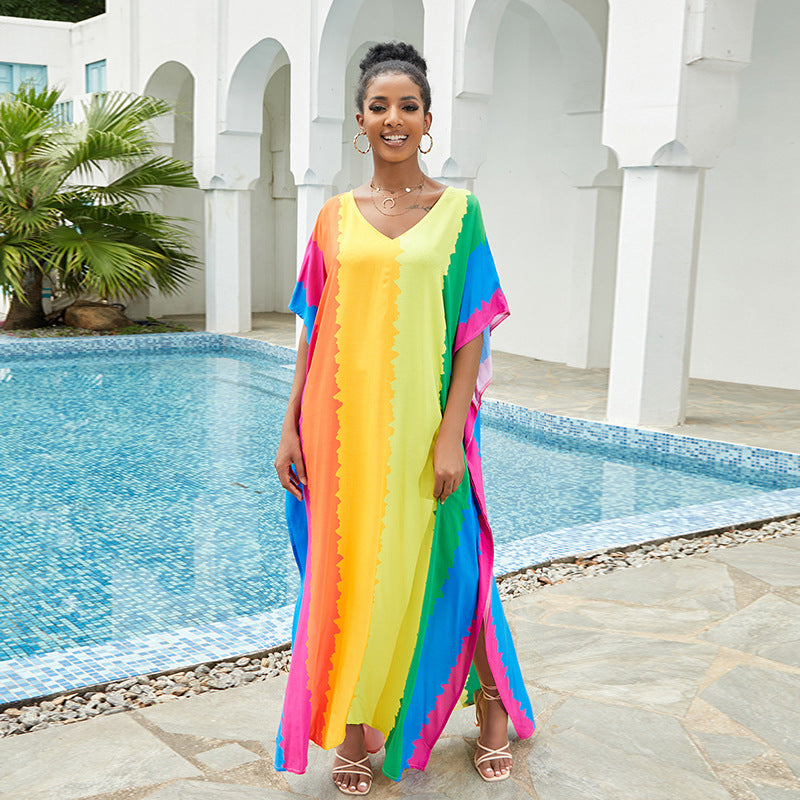 Beach Cover up Loose Robe Vacation Maxi Dress Swimsuit Outwear Women Bella Mia