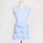French Elegant Summer High Sense Stitching Floral Backless Design Short Dress Women Summer Bella Mia