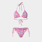 Printed Bikini Three Piece Gauze Skirt Split Sexy Vacation Bikini Swimsuit Bella Mia