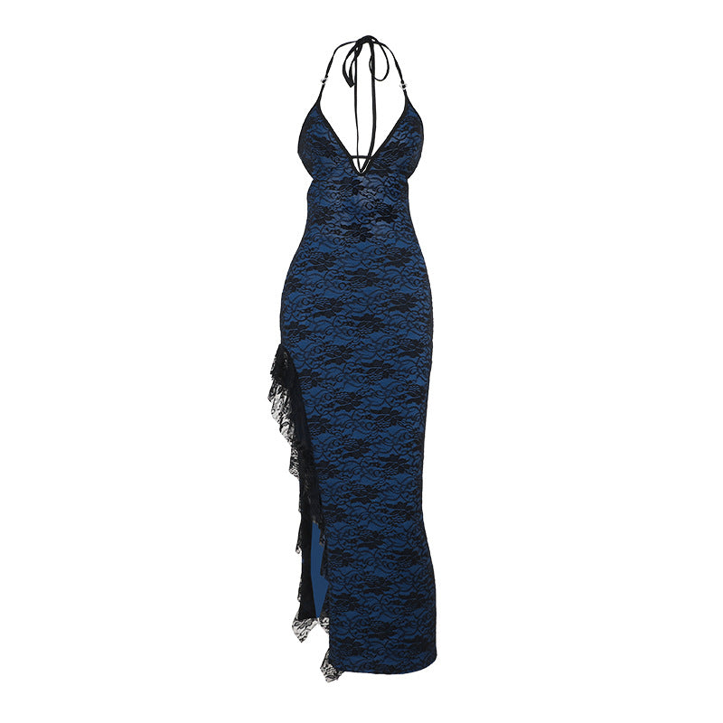 Summer Type Hip Synthetic Lace Sexy Slit Sling Dress Women Bella Mia