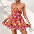 Women Clothing Vacation Dress Spring Summer Seaside Holiday Floral Square Collar Short Dress Bella Mia