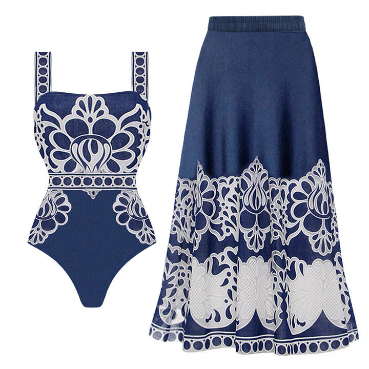 Slimming Printed One Piece Swimsuit Women Bella Mia