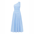 Summer Women Dress Long Skirt Solid Color Slim Fit High Grade Sleeveless Single Room Dress Slim Fit Women Clothing