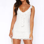 Sexy Strap Lace Half Length Dress Women Clothing Summer Bella Mia