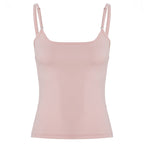 Solid Color Basic Double Joint Sling Women Sexy Girlish Slim Fit Slimming Wild Vest Bella Mia
