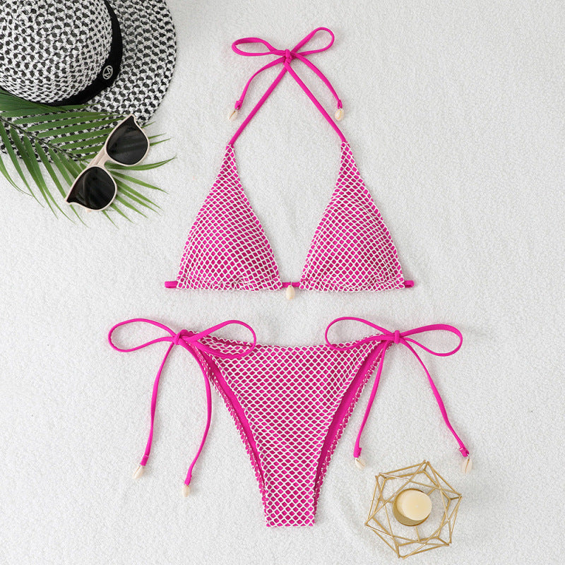 Swimsuit Women Split Sexy Net Beach Three Point Bikini Swimsuit Bella Mia