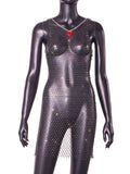 Fishnet Diamond Sexy Cutout Handmade Sewing Women Dress Bella Mia