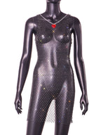 Fishnet Diamond Sexy Cutout Handmade Sewing Women Dress Bella Mia
