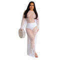 Women Clothing Sexy Solid Color Handmade Knitted Tassel Beach Dress Bella Mia