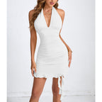 Arrival Women Clothing Sexy Halter Ruffle Hip Ruffled Best Dress Bella Mia