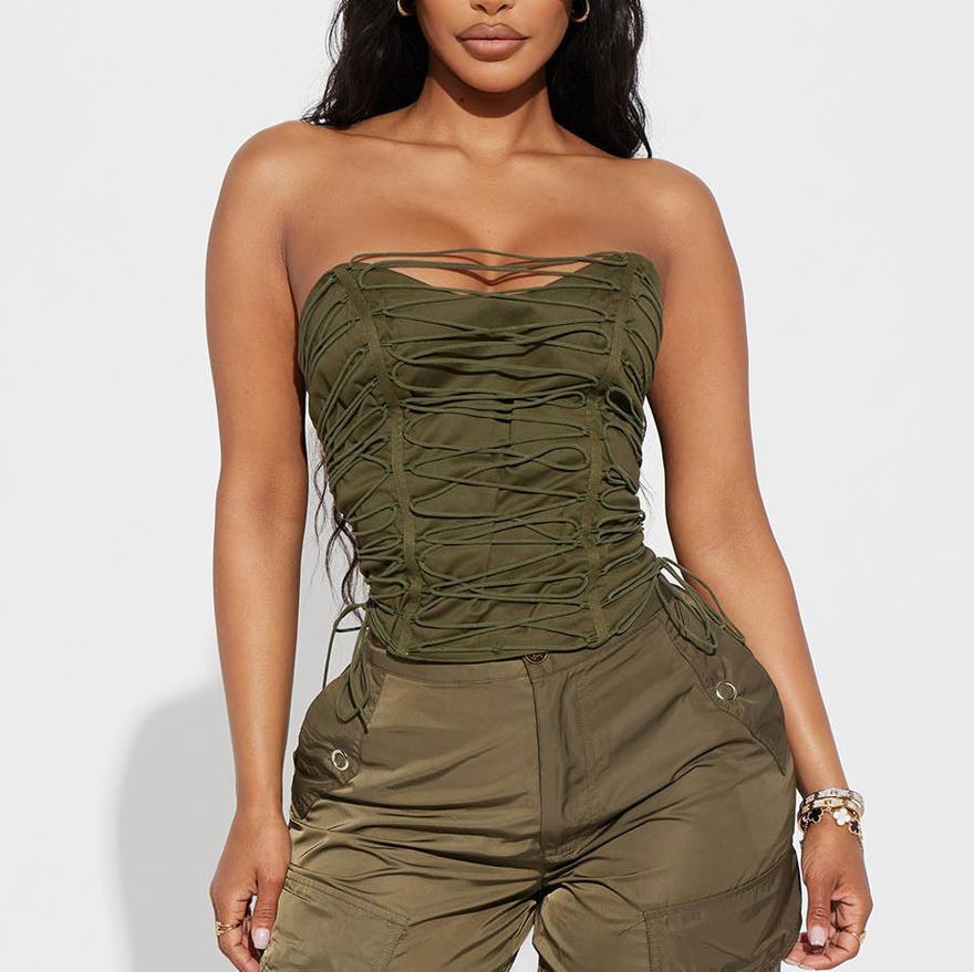 Sexy Cropped Top Strap Design Corset Sexy Cool Girl Boning Corset Vest Women Bella Mia