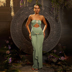 Summer Sexy Package Hip Maxi Dress Sexy Tube Top Solid Color Pleated Dress Bella Mia