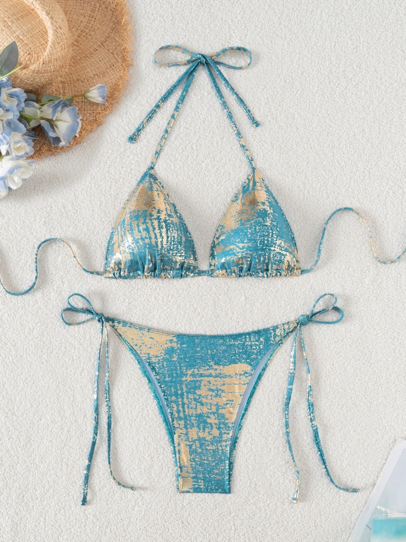 Triangle Bag Lace up Sexy Bikini Swimsuit Bella Mia