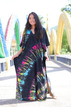 Rayon Halo Dyed Robe Vacation Casual Beach Bikini Cover 25 Colors Bella Mia