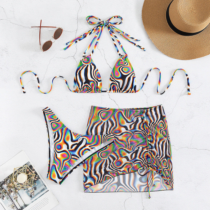 Swimsuit Women Sexy Bikini Rope Mesh Wansheng Colorful Bikini Swimsuit