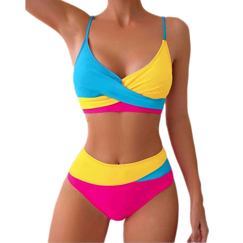 Color Matching Bikini Split Swimsuit Women Beach Spring Swimsuit Bikini Bella Mia