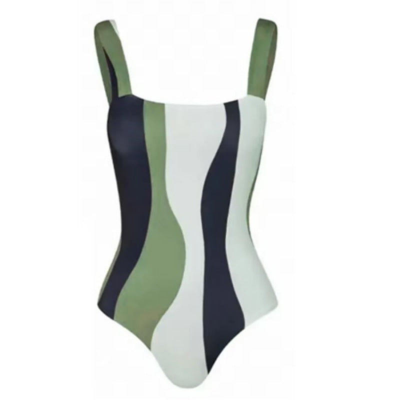 One Piece Bikini Swimsuit Women Conservative Sunscreen Gauze Skirt Seaside Vacation Spring Bathing Suit Suit Bella Mia