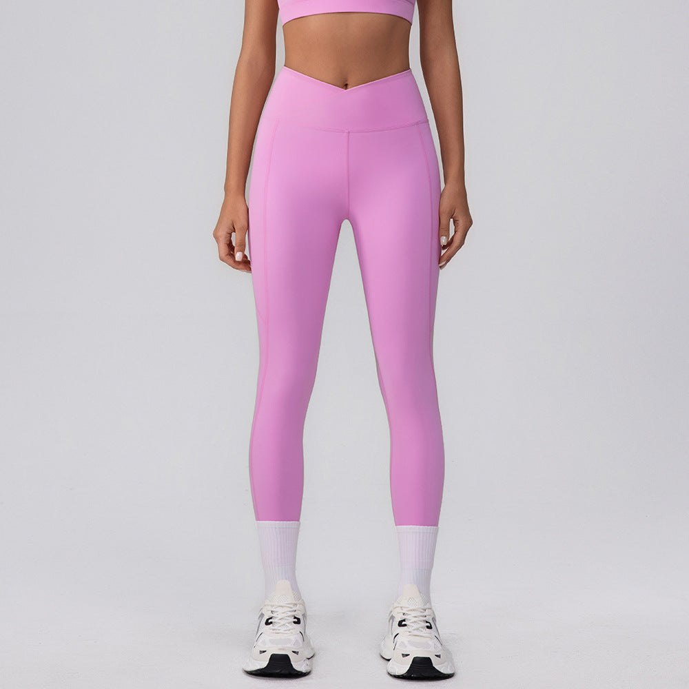 Seamless Quick Drying Yoga Pants Women V Arc Peach Sports Pants High Waist Hip Lift Fitness Trousers Bella Mia