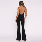 Sexy Backless Halter Tight Bootcut Pants Jumpsuit Women Women Clothing Bella Mia