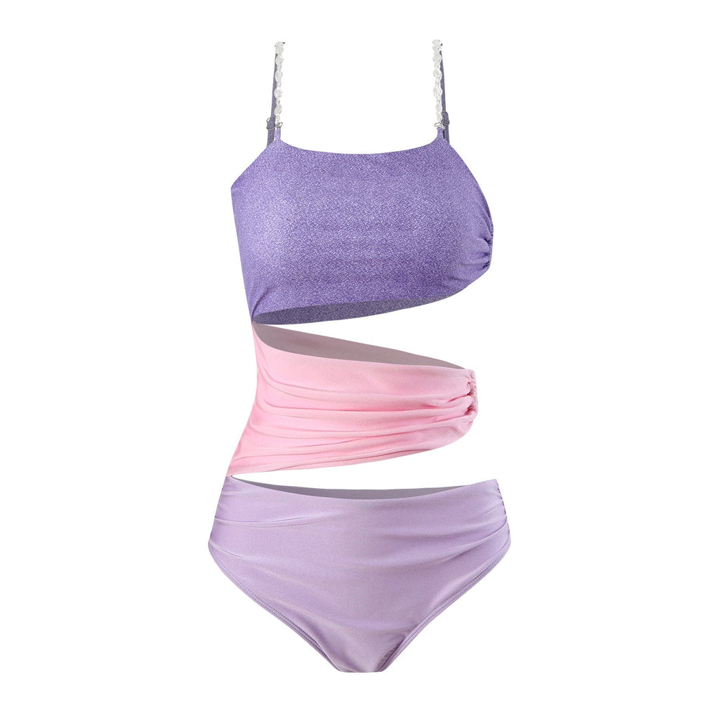 One Piece Swimsuit Color Matching Vacation Sexy Swimsuit Bella Mia