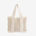 Casual Large Capacity Cotton Thread Woven Bag Hollow Out Cutout Straw Bag Seaside Vacation Beach Bag Mesh Shoulder Bag Bella Mia