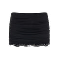 Casual Lace Patchwork Easy Matching Basic Short Skirt Pleated Sexy Sexy Street Hip Skirt