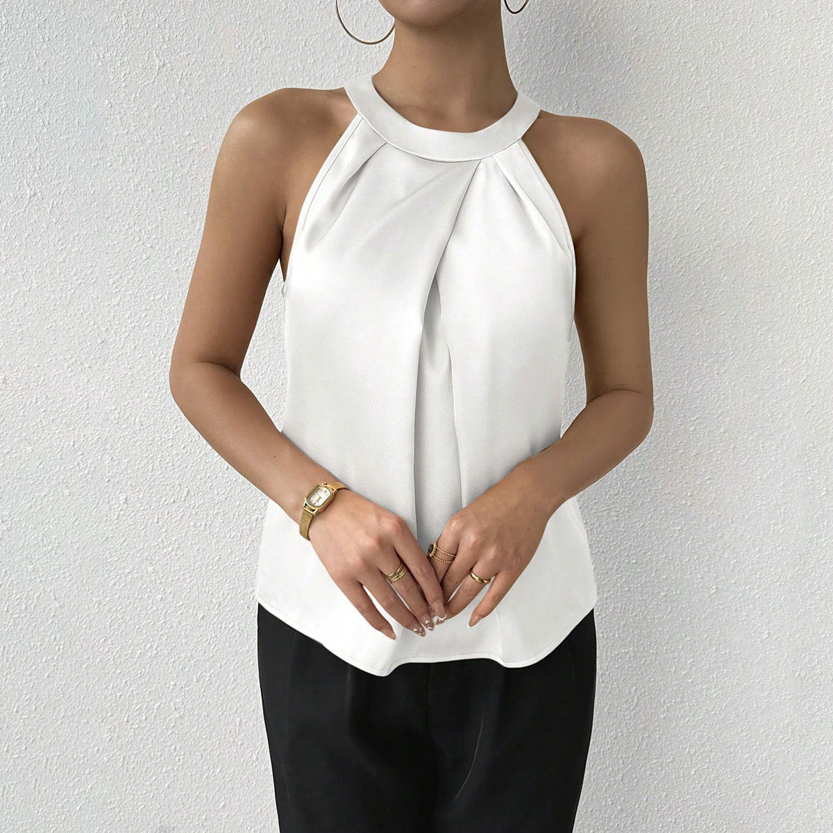 Women Clothing Satin Shirt Women Summer Satin Shirt Top Bella Mia