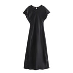 Satin Dress Satin Sleeveless Dress Casual Solid Color V neck Silk Satin Midi Dress Bella Mia