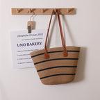 Simple Shoulder Straw Bag Woven Bag Summer Large Capacity Casual All Match Women Seaside Beach Rattan Woven Bag Bella Mia