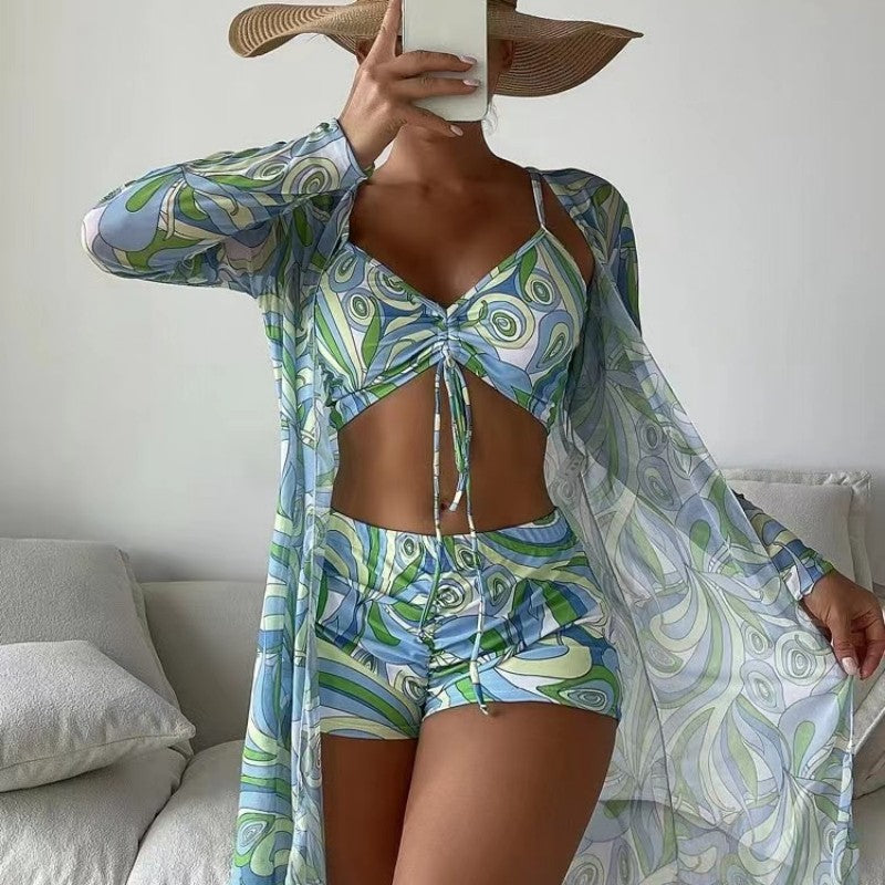 Swimsuit Women Three Piece Split Bikini Sexy High Waist Swimsuit Bella Mia